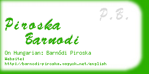 piroska barnodi business card
